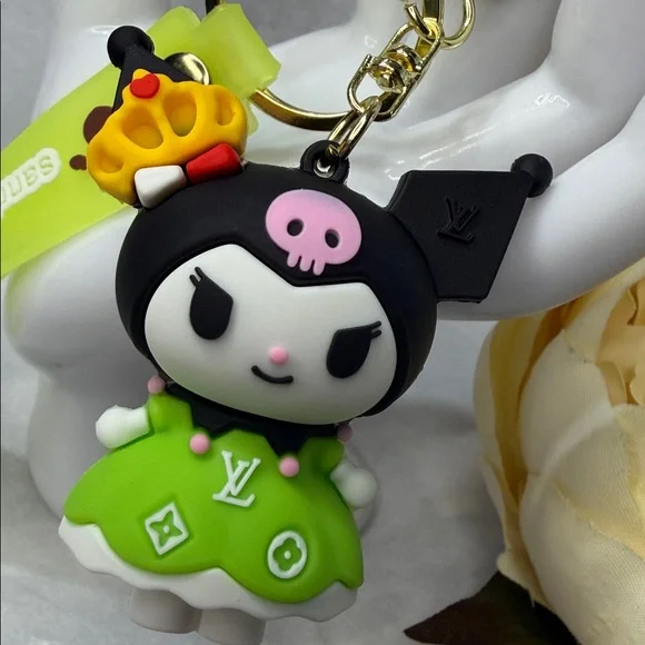 Cute Kuromi Keychain In Monogram Print - Picture 2 of 6